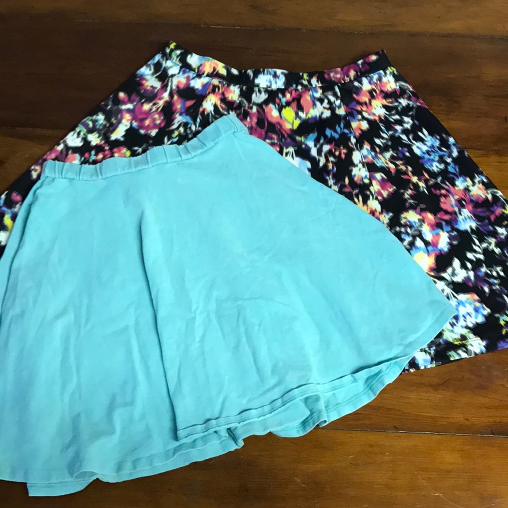 Bundle | Pacsun Blue/Floral Circle Skirts